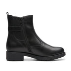 Ghete damă negre cu elastic, M-450, piele naturală - PaulStyle