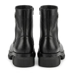 Ghete damă negre cu fermoar, M-6032, piele naturală - PaulStyle