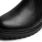 Ghete dama negru, A-382, din piele naturala - Paul Style