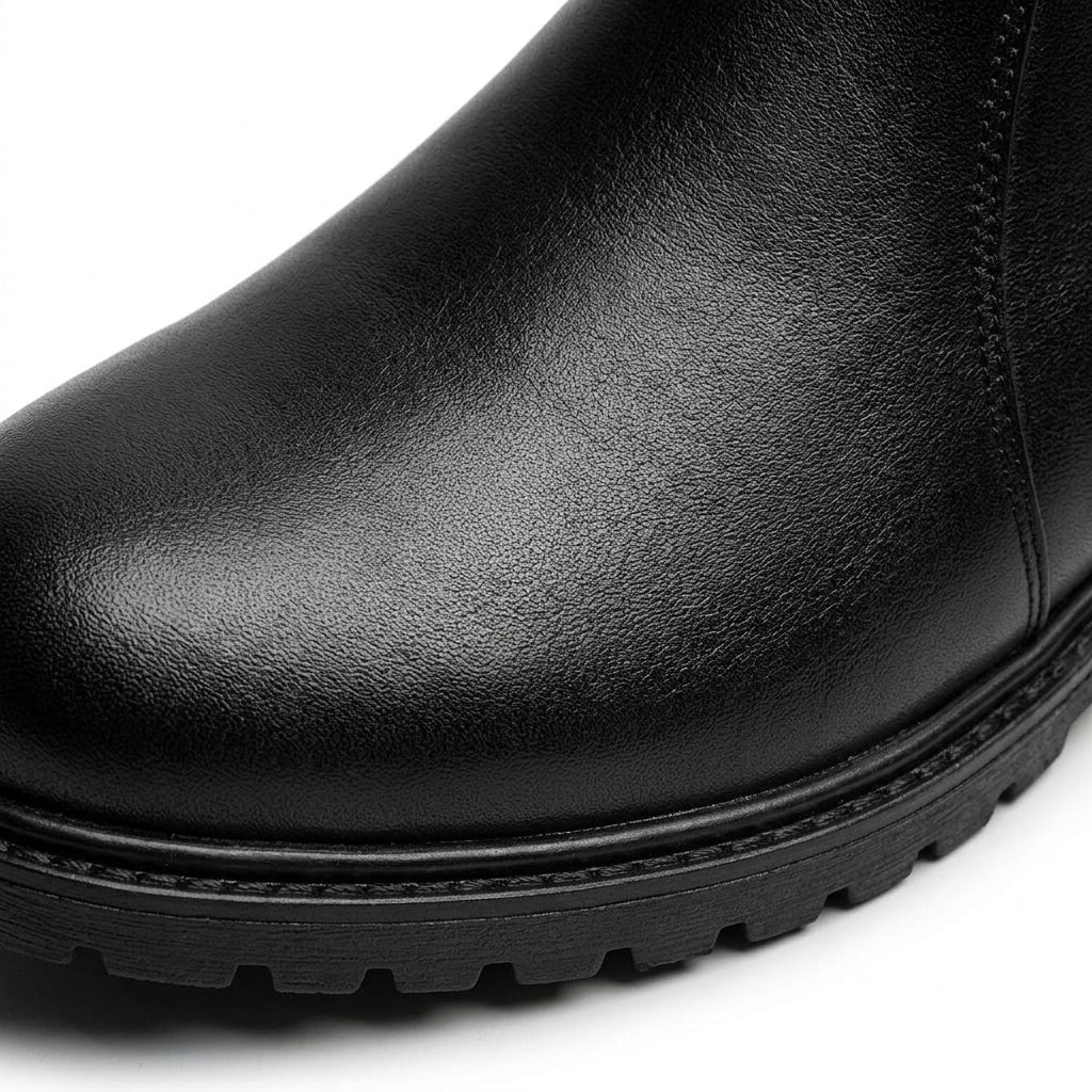 Ghete dama negru, A-382, din piele naturala - Paul Style