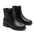 Ghete dama negru, A-382, din piele naturala - Paul Style
