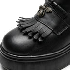 Ghete dama negru, A-905-1, din piele naturala - PaulStyle