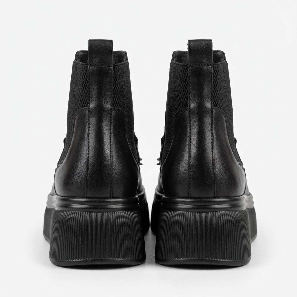 Ghete dama negru, A-905-1, din piele naturala - PaulStyle