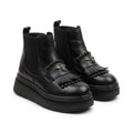 Ghete dama negru, A-905-1, din piele naturala - PaulStyle