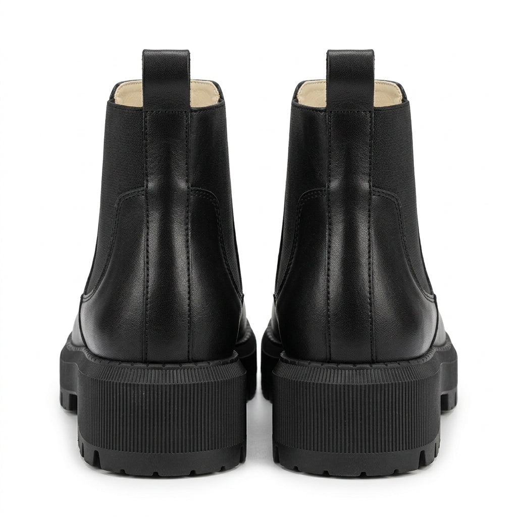 Ghete dama negru, A-935, din piele naturala - Paul Style