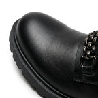 Ghete dama negru, A-940-1, din piele naturala - Paul Style