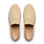 Mocasini barbati din piele naturală bej deschis -velur, M-8093 - Paul Style