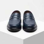 Mocasini barbati din piele naturală, bleumarin, A160 - 1 - Paul Style