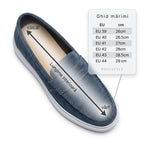 Mocasini barbati din piele naturală, bleumarin - velur, A160 - 1 - Paul Style