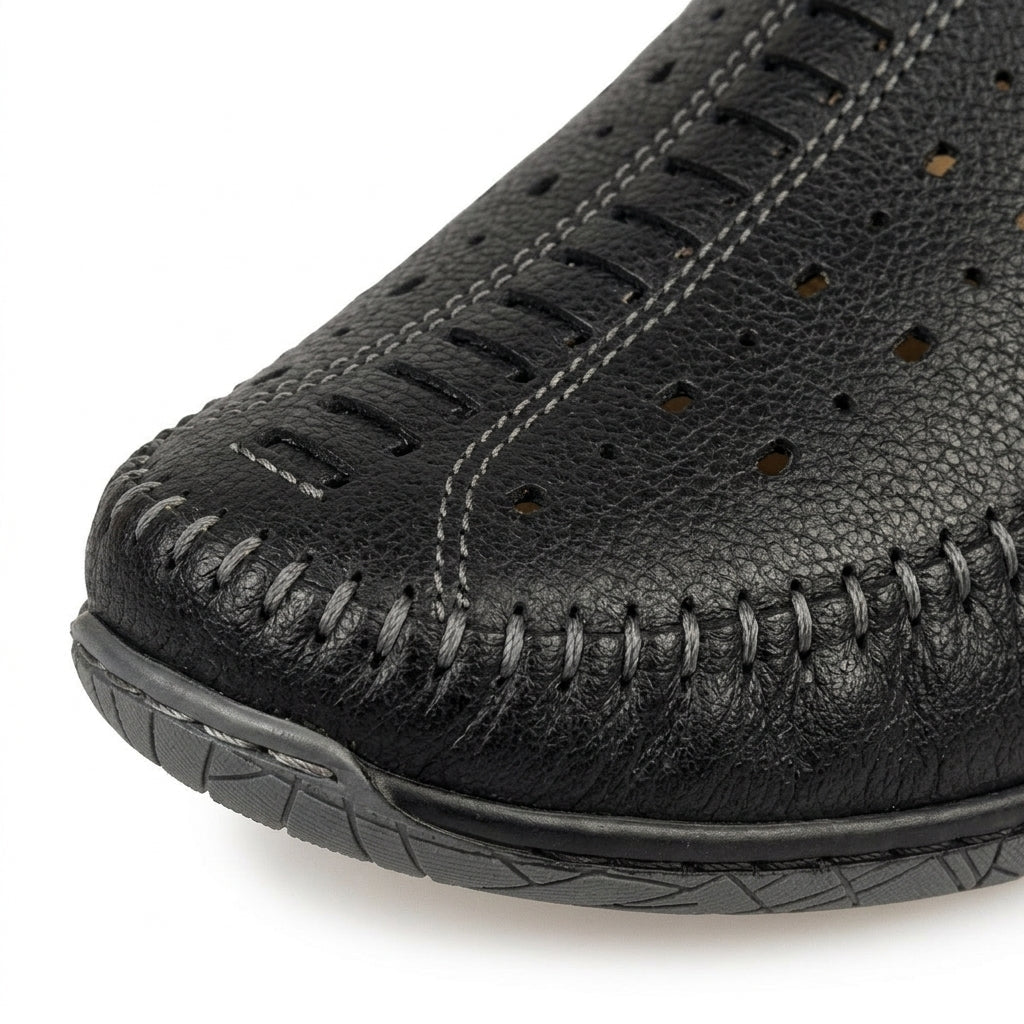Mocasini barbati din piele naturală, M - 310, negru - Paul Style