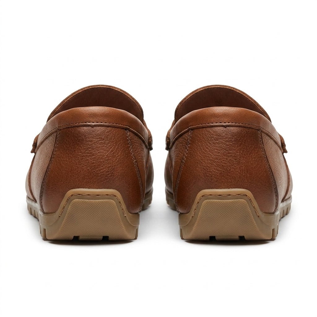 Mocasini barbati din piele naturală, maro, A - 163 - Paul Style