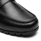 Mocasini barbati din piele naturală, negru, A - 163 - Paul Style