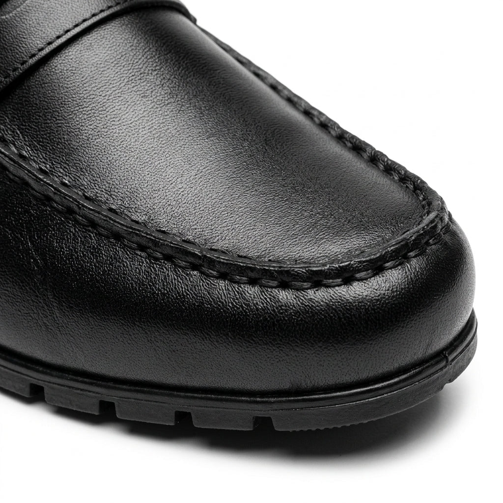 Mocasini barbati din piele naturală, negru, A - 163 - Paul Style