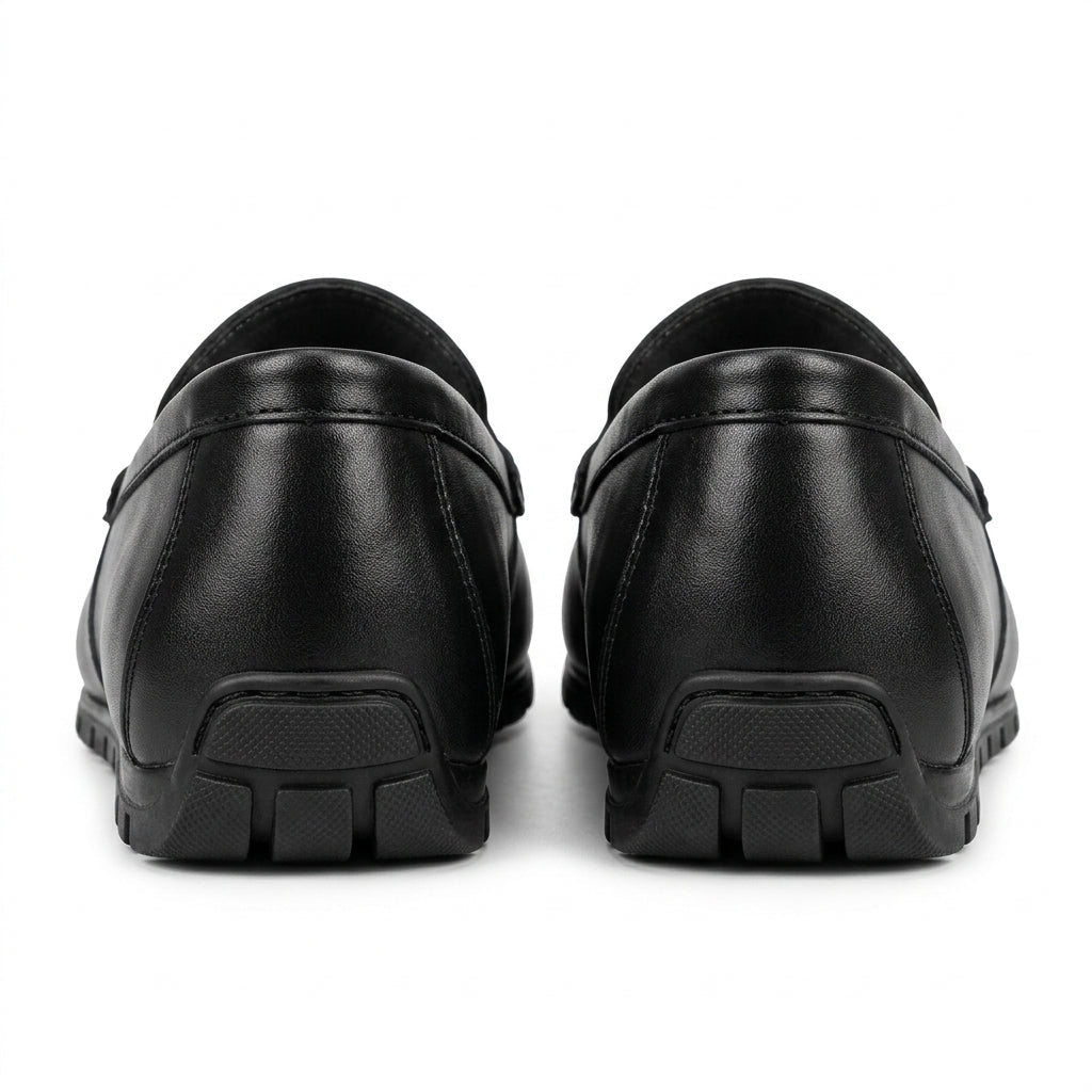 Mocasini barbati din piele naturală, negru, A - 163 - Paul Style