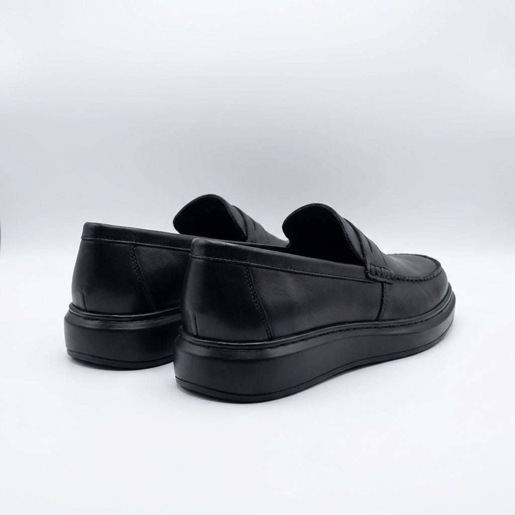 Mocasini barbati din piele naturală, Negru, A160 - 1 - Paul Style