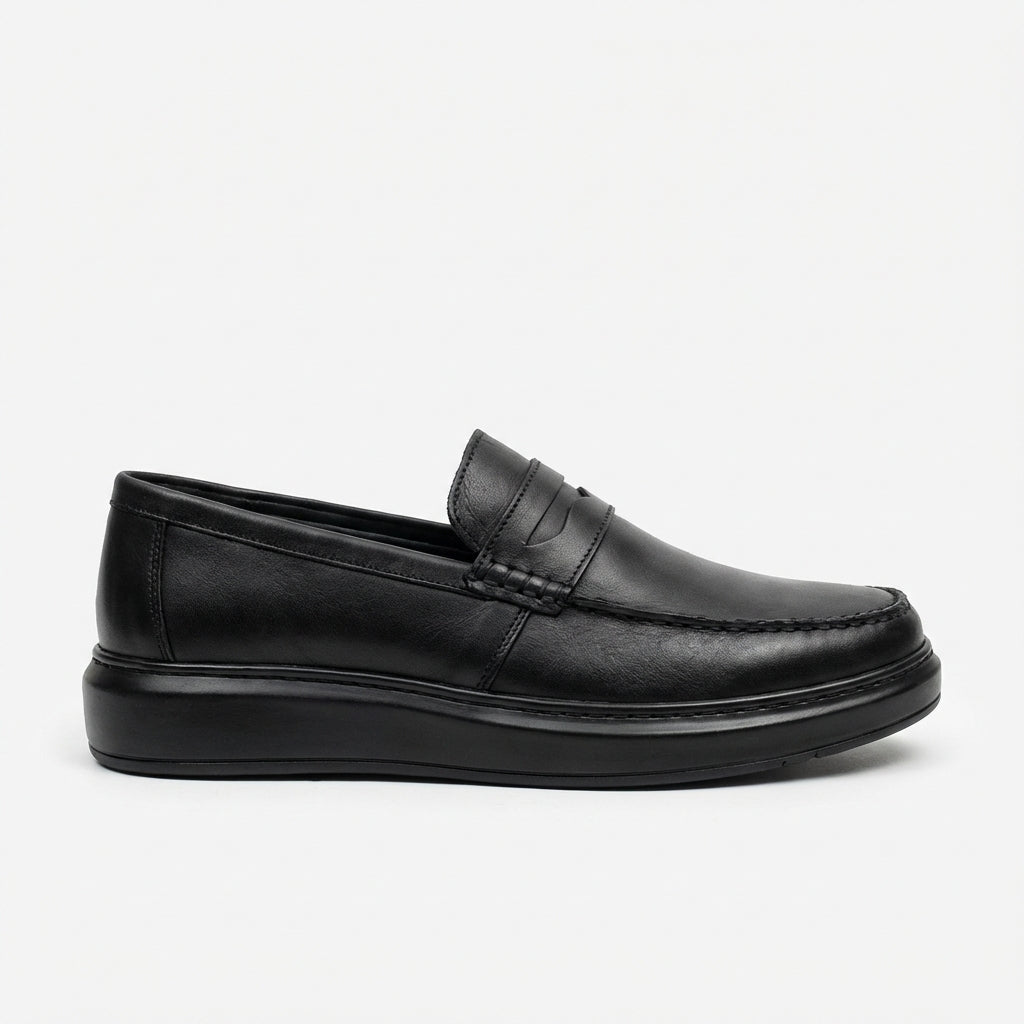 Mocasini barbati din piele naturală, Negru, A160 - 1 - Paul Style