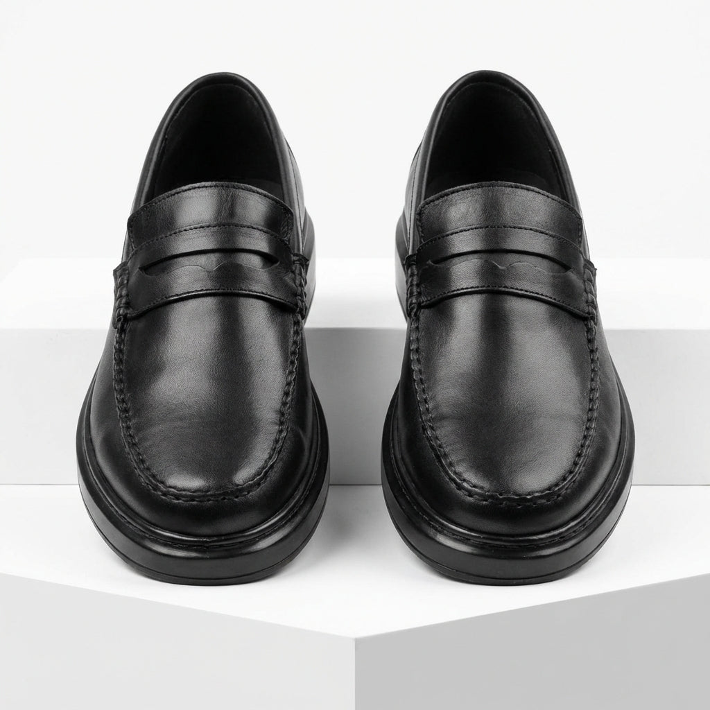 Mocasini barbati din piele naturală, Negru, A160 - 1 - Paul Style