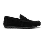 Mocasini barbati din piele naturală, negru - velur, A - 163 - Paul Style