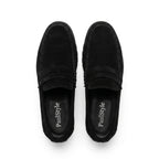 Mocasini barbati din piele naturală, negru - velur, A - 163 - Paul Style