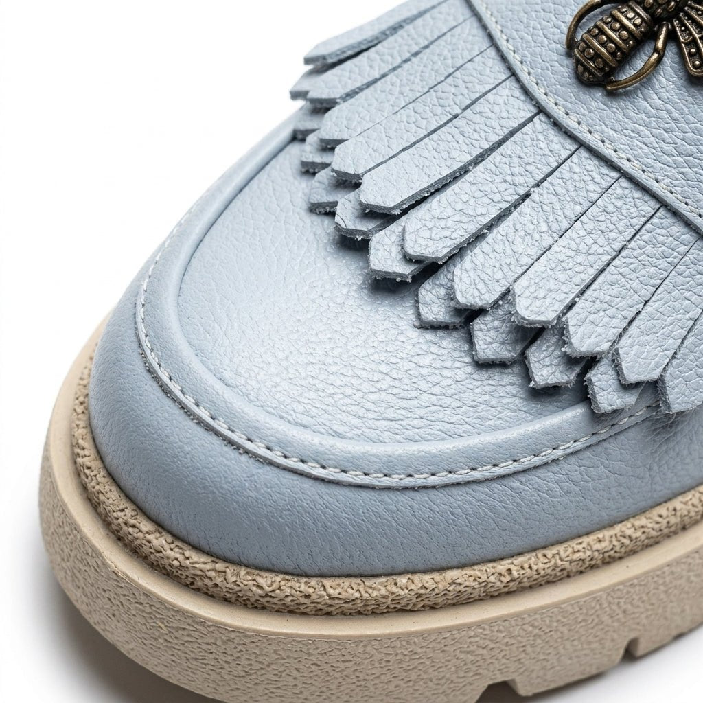 Mocasini dama alabastru - deschis, A - 293 - 3, din piele naturala - Paul Style