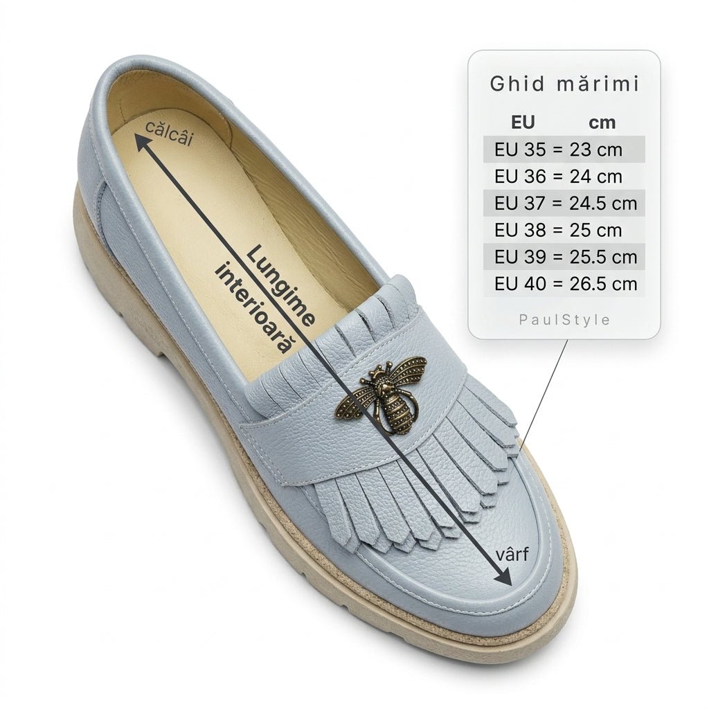 Mocasini dama alabastru - deschis, A - 293 - 3, din piele naturala - Paul Style