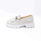 Mocasini dama alb, 135, din piele naturala - Paul Style