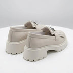 Mocasini dama alb - natur, 131, din piele naturala - Paul Style