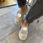 Mocasini dama alb - natur, 139, din piele naturala - Paul Style