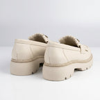 Mocasini dama bej - deschis, A - 293 - 3, din piele naturala - Paul Style