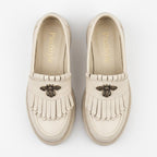 Mocasini dama bej - deschis, A - 293 - 3, din piele naturala - Paul Style