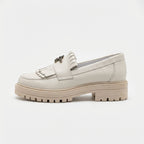 Mocasini dama bej - deschis ,A - 293, din piele naturala - Paul Style