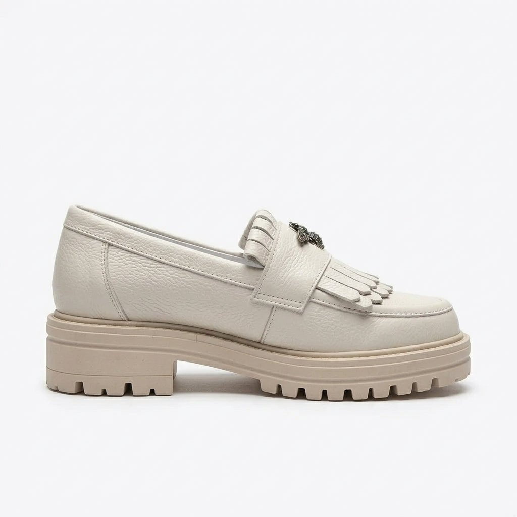 Mocasini dama bej - deschis, A - 293 - Florenta, din piele naturala - Paul Style