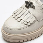 Mocasini dama bej - deschis, A - 293 - Florenta, din piele naturala - Paul Style