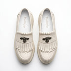 Mocasini dama bej deschis, A - Miranda, din piele naturala - Paul Style