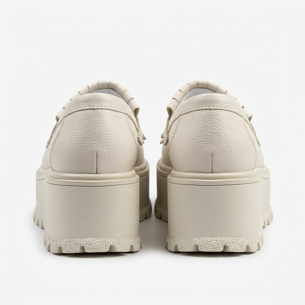 Mocasini dama bej deschis, A - Miranda, din piele naturala - Paul Style