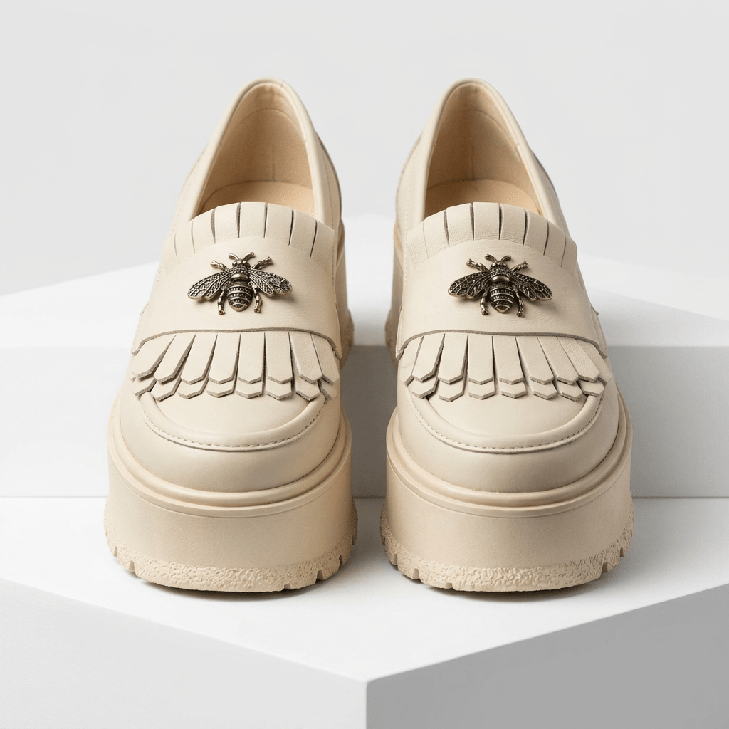 Mocasini dama bej deschis, B - Miranda, din piele naturala - Paul Style