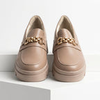 Mocasini dama Bej - rozaliu,Odesa, din piele naturala - Paul Style