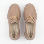 Mocasini dama Bej - rozaliu,Odesa, din piele naturala - Paul Style