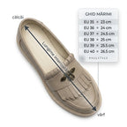 Mocasini dama bej - taupe, A - 293 - 3, din piele naturala - Paul Style