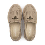 Mocasini dama bej - taupe, A - 293 - 3, din piele naturala - Paul Style