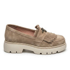 Mocasini dama bej - velur, A - 293 - 3, din piele naturala - Paul Style