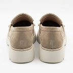Mocasini dama bej - velur, A - 293 - 3, din piele naturala - Paul Style