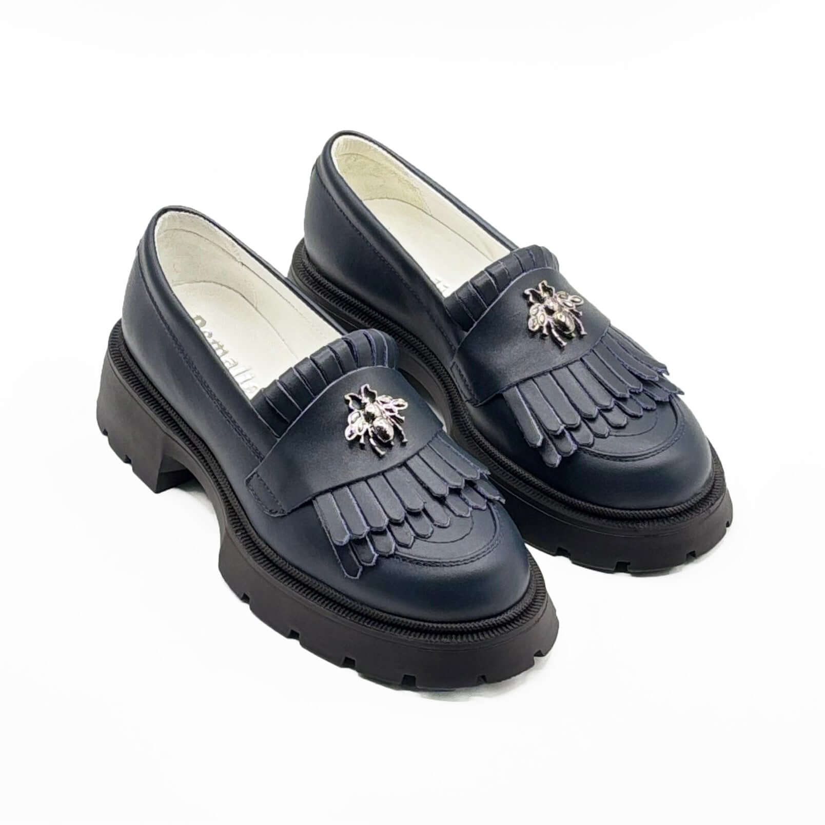 Mocasini dama bleumarin, 131, din piele naturala | Paul Style