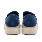 Mocasini dama bleumarin - velur 231, din piele naturala - Paul Style