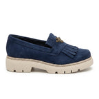 Mocasini dama bleumarin - velur 231, din piele naturala - Paul Style