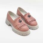 Mocasini dama roz, 131, din piele naturala | Paul Style