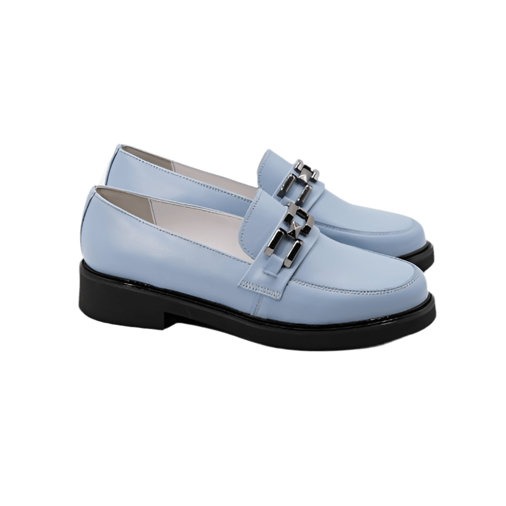 Mocasini damă din piele naturală albastri 149 - Paul Style