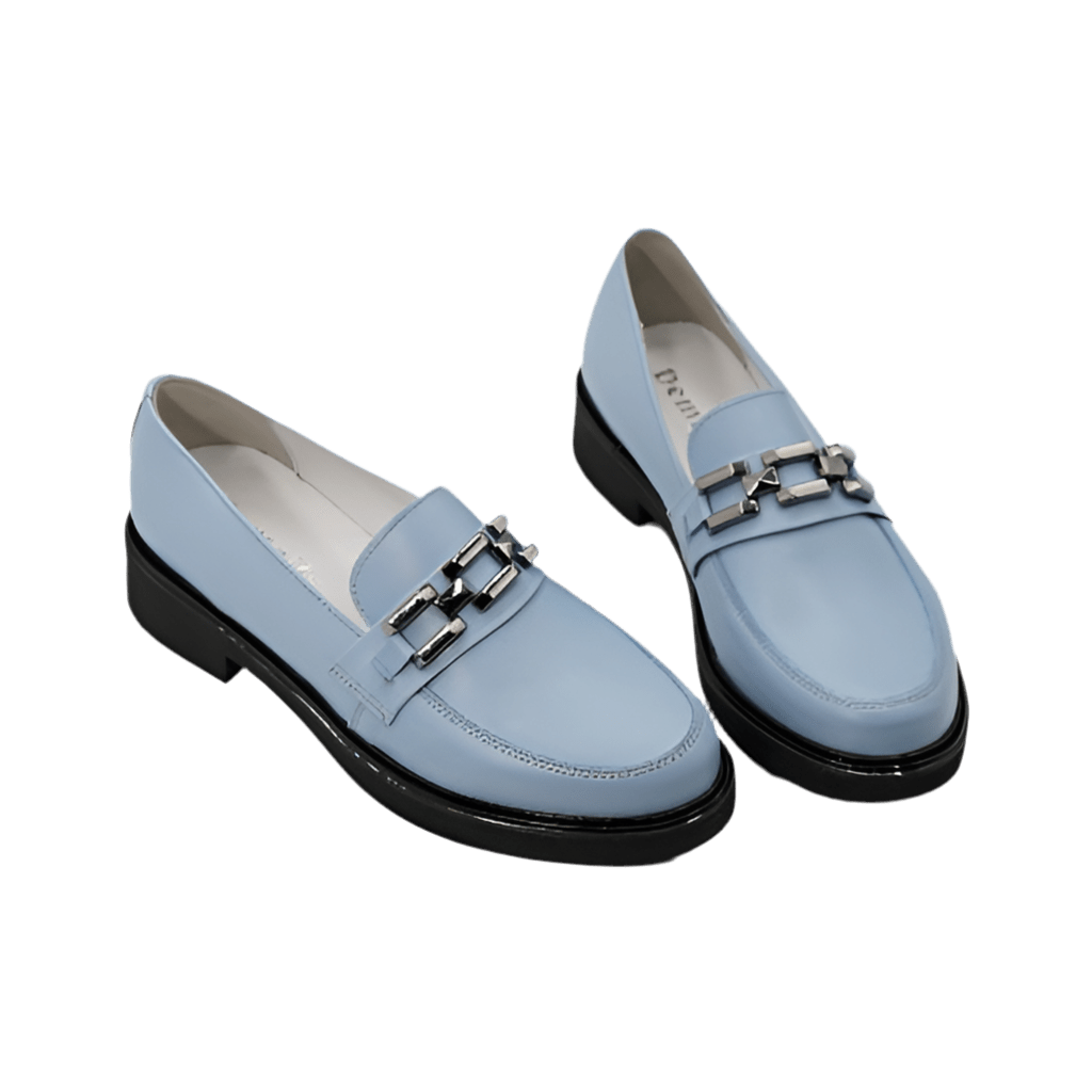 Mocasini damă din piele naturală albastri 149 - Paul Style