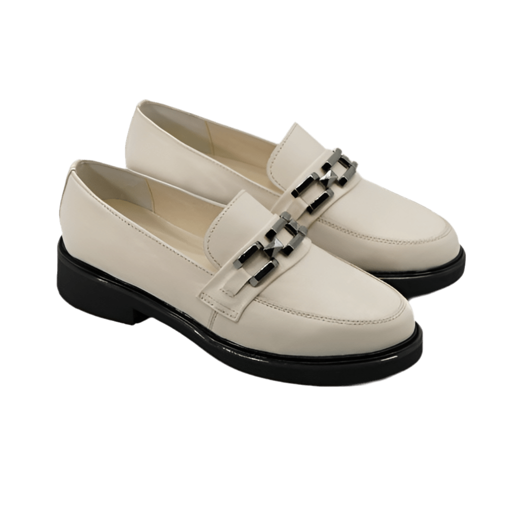 Mocasini damă din piele naturală bej 149 - Paul Style