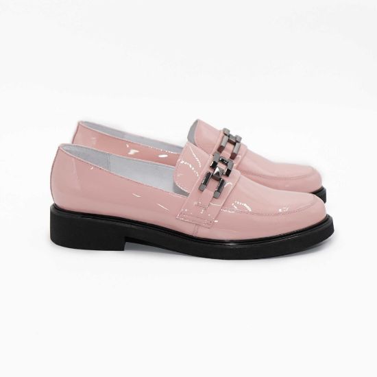 Mocasini damă din piele naturală nud 149 - Paul Style